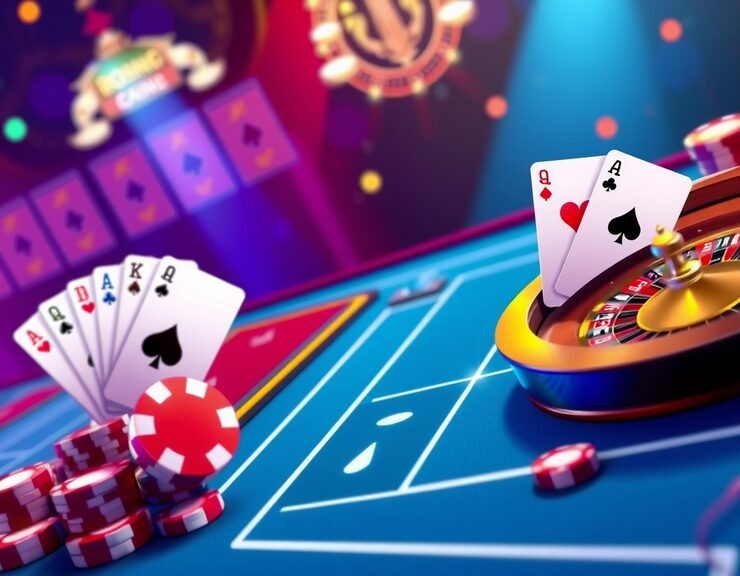 Dashboard showing live football and casino options